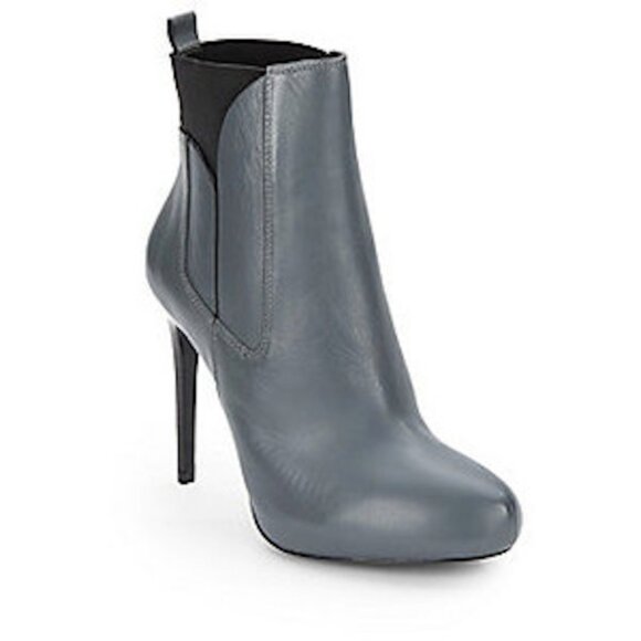NWOB Charles David Yadira Leather Platform Ankle Boots - Picture 1 of 4